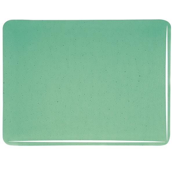 1417 Emerald Green Transparent 90 COE Bullseye Fusing Glass Sheet 5x5 inch 3mm Striker 90COE- 