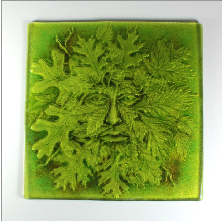 GREEN MAN Greenman CREATIVE PARADISE Glass Kiln Fusing Mold Tile 12 x 12 Large- 