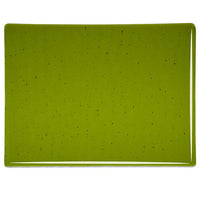 1226 Lily Pad Green Transparent 90 COE Bullseye Fusing Glass Sheet 5x5 inch 3mm 90COE- 