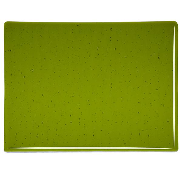 1226 Lily Pad Green Transparent 90 COE Bullseye Fusing Glass Sheet 5x5 inch 3mm 90COE- 