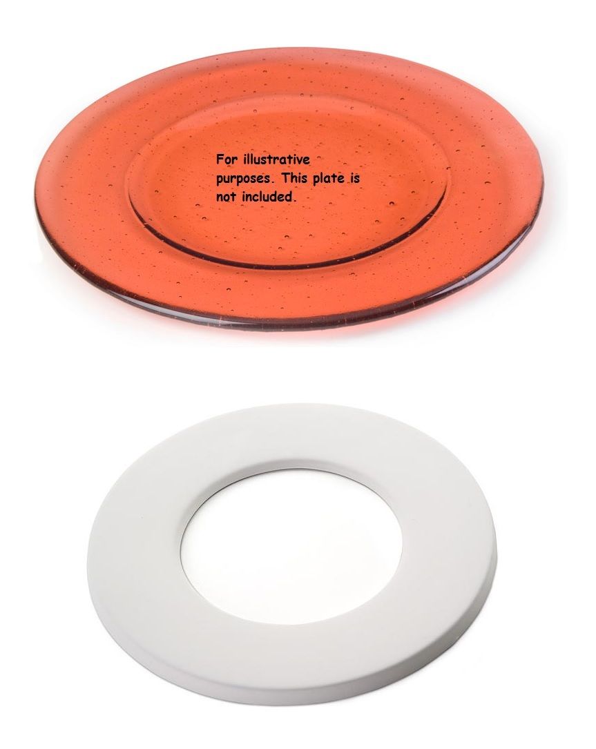 BULLSEYE MOLD 8632 Round Drop Out Ring Plate Ceramic Kiln Formed Glass Fusing- 