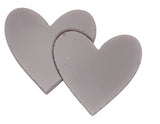96 COE Double Heart 2 Piece Cluster Fusing Glass Precut Shapes Valentine's Day-Color Mauve Opal
