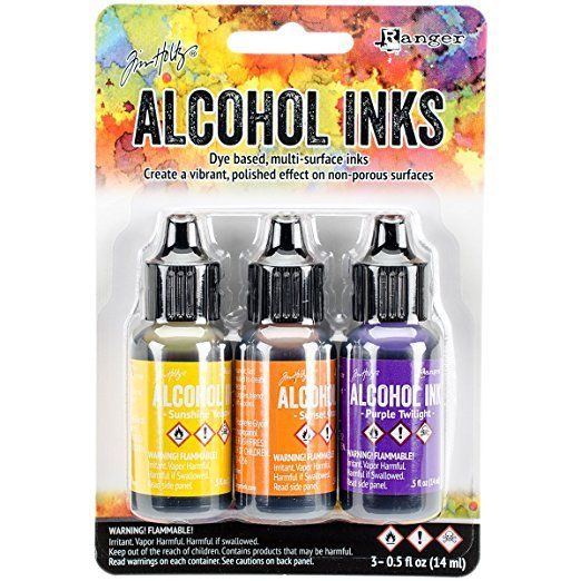 Tim Holtz Ranger ALCOHOL INK SETS Three 1/2 oz bottles CHOICE Coordinated Colors-Model Summit View