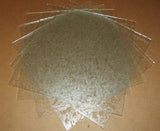 Six 12x12 in Stained Glass Sheet SINGLE GLUE CHIP Clear Frosty Background Glass- 