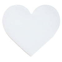 1" Precut 90 COE GLASS Heart Red Clear Lavender White Red Mint Yellow Pink CHOICE-Model White Opaque
