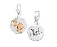 Mother & Child Two-Tone Two-sided Gold & Silver Amanda Blu Parent Baby Gift- 