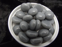 90 COE Medium Bullseye Glass Handmade Design Elements Gems Pebbles Blobs 25 Pieces-Color Deco Gray