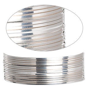 24ga Full Hard Square Solid Sterling Silver Five Feet Wrapping Wire Made in the US- 