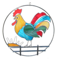 Read Description Kit Adorable ROOSTER RING Pre-Cut Stained Glass 8" Studio One 9044- 