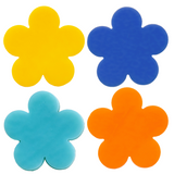 Stackable 90 COE Glass Flower Blue Turquoise Yellow Orange Small Medium Large Easter- 