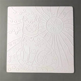 Cat Texture Plate Tile 10" Glass Fusing Mold Creative Paradise DT40 Supplies- 