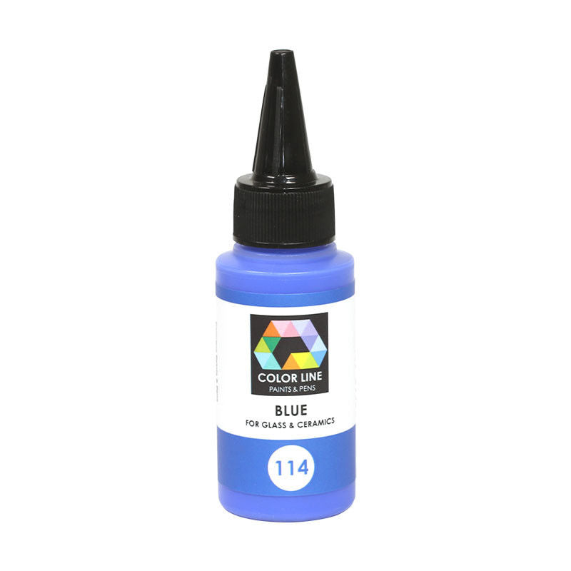 Color Line Fusing Ceramics Paints Bullseye 2.2 oz Bottles CHOICE Supplies Enamel-Model 114 Blue