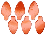 Christmas Bulbs 96 COE Precut Glass Shapes Set of Six 96COE-Color 171 Orange