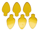 Christmas Bulbs 96 COE Precut Glass Shapes Set of Six 96COE-Color 161 Yellow
