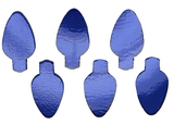 Christmas Bulbs 96 COE Precut Glass Shapes Set of Six 96COE-Color 132 Light Blue