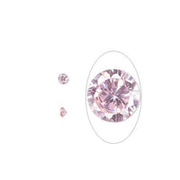 One Large 8mm Round Cubic Zirconia Choice Set or Fire In Metal Art Clay PMC-Variety/Type Pink