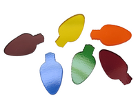 Christmas Bulbs 96 COE Precut Glass Shapes Set of Six 96COE-Color Set of all Six Colors