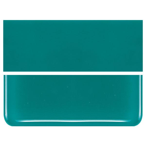 144 Teal Green Opal 90 COE Bullseye Fusing Glass Sheet 5x5 inch 3mm 90COE- 