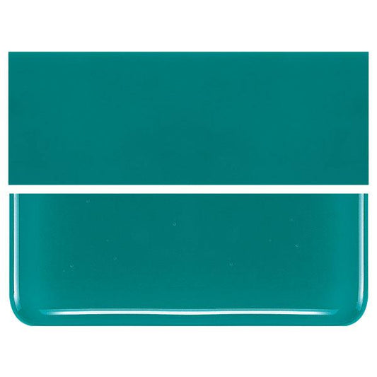 144 Teal Green Opal 90 COE Bullseye Fusing Glass Sheet 5x5 inch 3mm 90COE- 