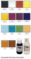 Colors for Earth Fired Glass Colors Sampler Kit Paints for Fusing & Ceramics- 