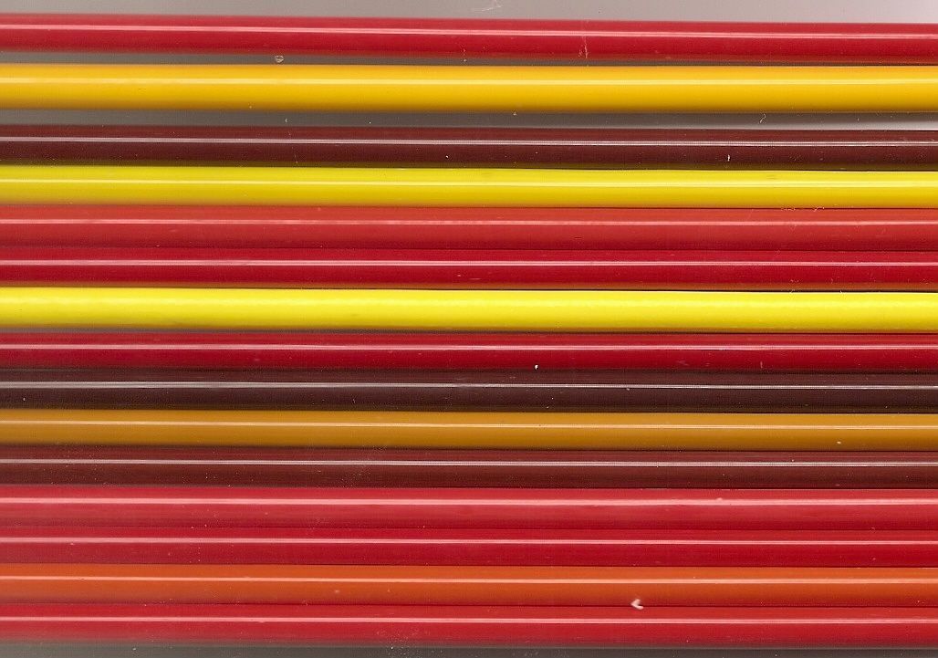 Moretti Effetre Special Colors Assortment Red Brown Yellow 104 COE Lampworking- 