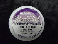 Beadsmith Pro Silver Bonded Filled Wire Half Hard Dead Soft 18 20 22 22 26 28 ga-Gauge Size Hardness Length 28ga Dead Soft 62.5 ft