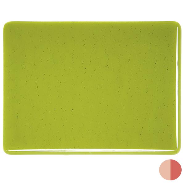 1207 Fern Green Transparent 90 COE Bullseye Fusing Glass Sheet 5x5 inch 3mm Striker 90COE- 