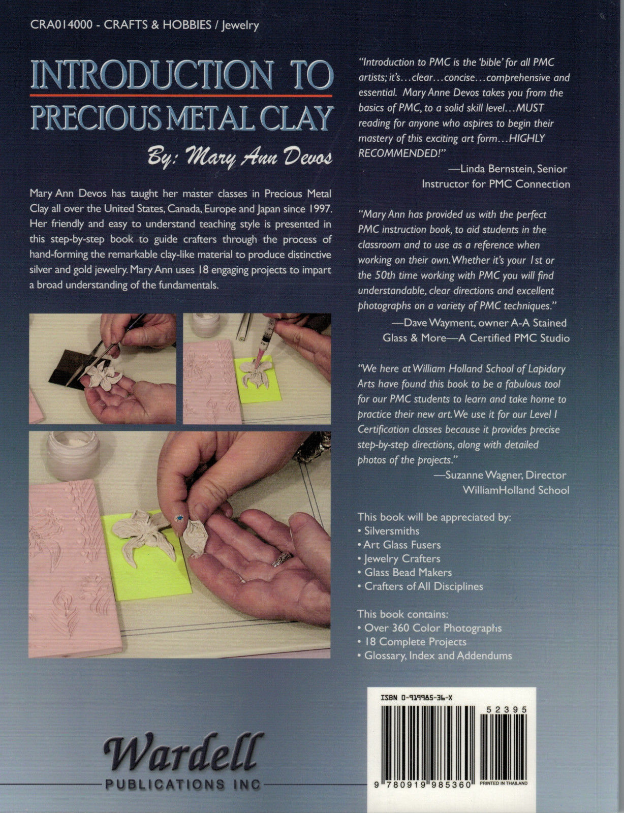 INTRODUCTION to PRECIOUS METAL CLAY Mary Ann Devos Instruction Book Master Class- 