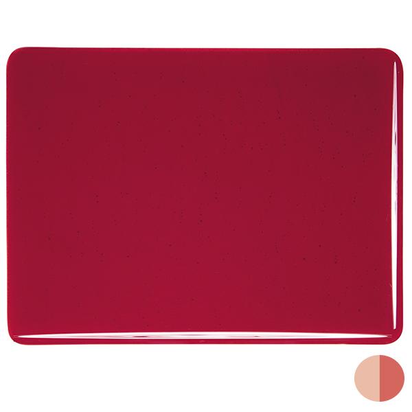 1122 Red Transparent 90 COE Bullseye Fusing Glass Sheet 5x5 inch 3mm Striker 90COE- 