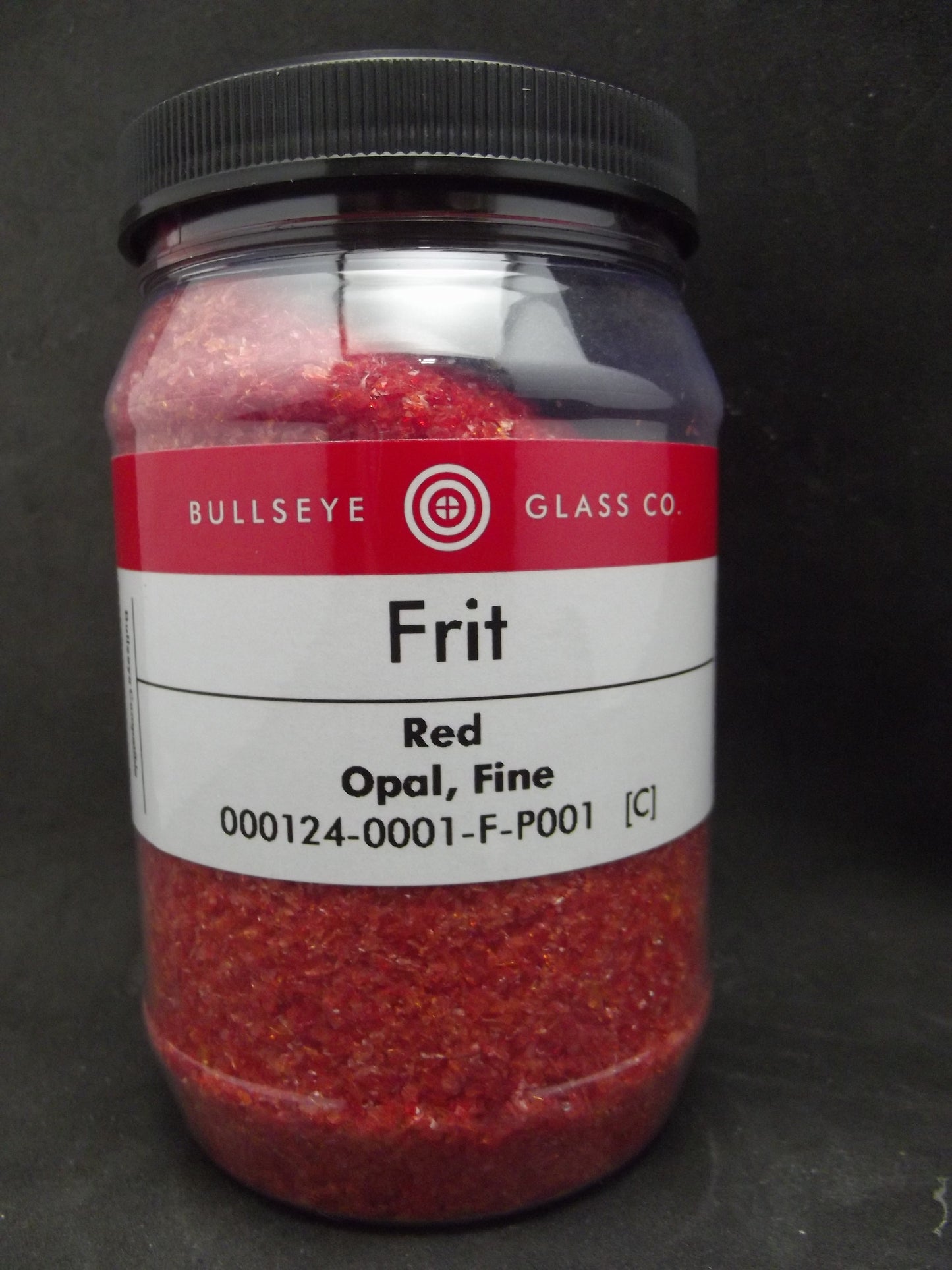 0124 Red Opal Bullseye 90 COE GLASS FRIT FINE 16 oz One Pound- 