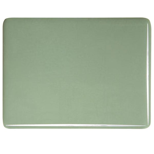 207 Celadon Green Opal 90 COE Bullseye Fusing Glass Sheet 5x5 inch 3mm 90COE- 