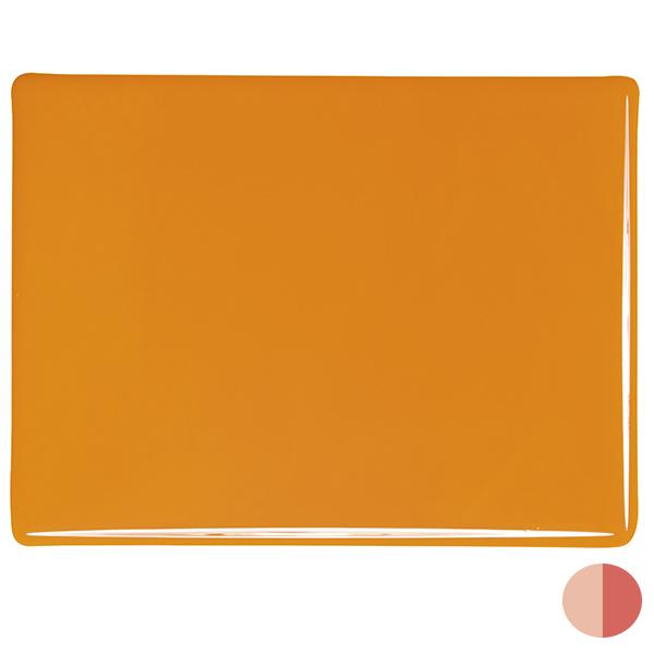 0321 Pumpkin Orange Opal 90 COE Bullseye Fusing Glass Sheet 5x5 inch 3mm 90COE- 