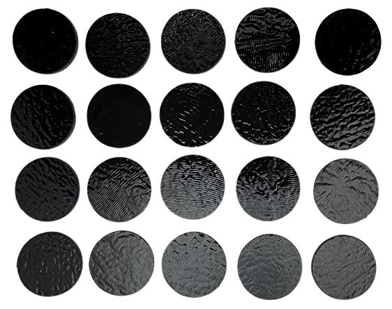 1" Precut Black Circles 90 COE 20 Pieces Wholesale Lot- 