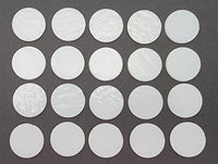 1" Precut White Circles 90 COE 20 Pieces Wholesale Lot- 