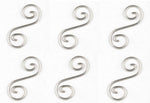 Curly Q - 1-7/16 in. x 9/16 in. Package of Six Design Elements Wire Shapes Hangers- 