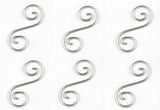 Curly Q - 1-7/16 in. x 9/16 in. Package of Six Design Elements Wire Shapes Hangers- 