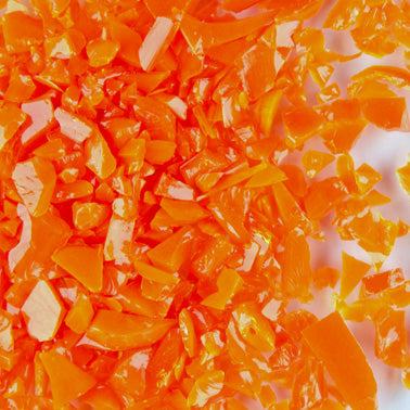 F5 2702 96 Orange Opal COARSE 96 COE Frit 8.5 oz Jar- 