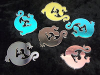 Six GECKO 96 COE Dichroic Various Colors/Shifts on Thin Clear Glass Pacific Art- 