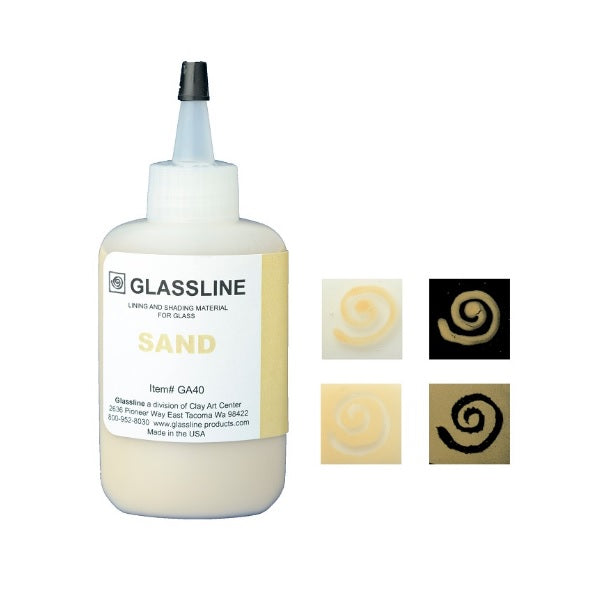 GLASSLINE PENS 2 oz Bottle Glass Paint Glass Line Material Fusing-Color Sand