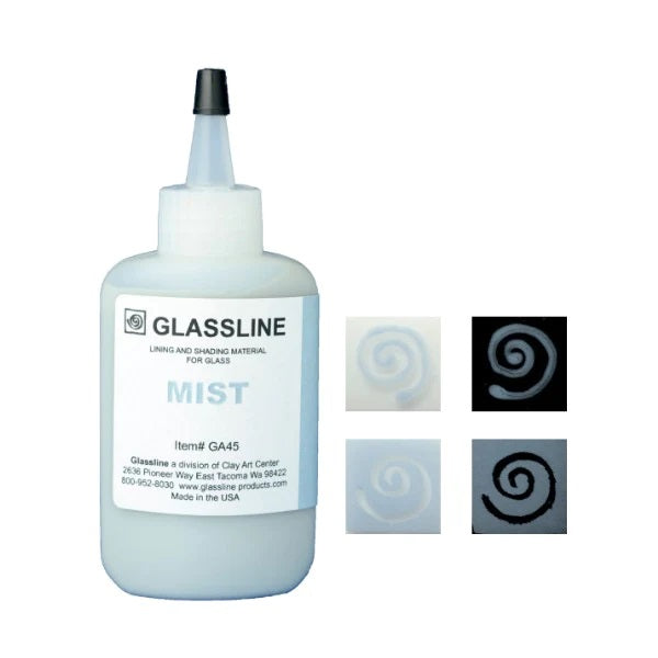 GLASSLINE PENS 2 oz Bottle Glass Paint Glass Line Material Fusing-Color Mist