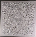 Lady of the Woods CREATIVE PARADISE Glass Kiln Fusing Mold Tile 7x7" Small- 