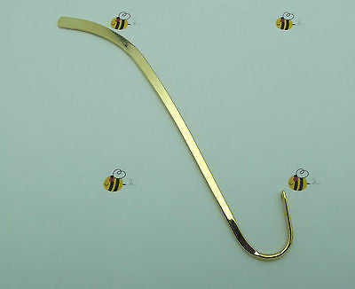 ONE DOZEN PIECES Quality Gold Plated BOOKMARK Findings 5" Shepherd's Hooks- 