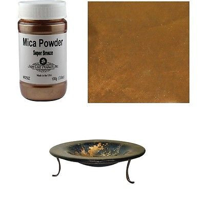 Mica Powder SUPER BRONZE Fusing Flameworking 100gr 3.5 oz Pixi Dust- 