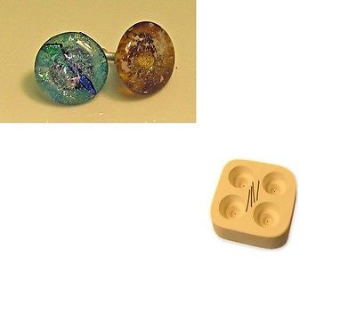 Little Fritters 1.25" ROUND KNOBS MOLD Great for Small Glass Kilns 5x5"  USA