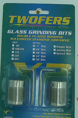 Aaanraku TWOFERS Grinder Bits 1" Diamond Heads 100/120 MOST Inland Glastar- 