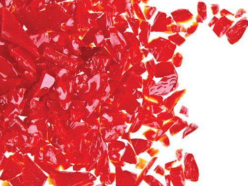 F5 602 96 Flame Red Opal COARSE 96 COE Frit 8.5 oz Jar- 