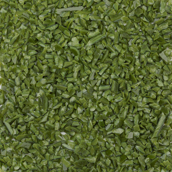 F5 782 Olive Green Opal COARSE 96 COE Frit 8.5 oz Jar- 
