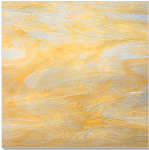 315.02F White Pale Amber Mix 12 x 12 Inch Oceanside Compatible 96 COE Sheet Glass- 