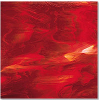 357.1F Red/White Mix 12 x 12 Inch Oceanside Compatible 96 COE Sheet Glass- 
