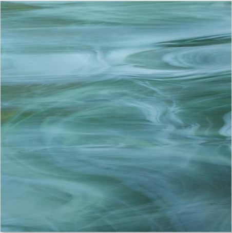 FR17F Sea Green and Opal Wispy Fuser's Reserve 12 x 12 Inch Oceanside Compatible 96 COE Sheet Glass- 